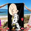 Snoopy Print Beach Towel, Versatile Lightweight Absorbent Beach Towel for Pool Surf Yoga Bathroom, Perfect Birthday Holiday Gift