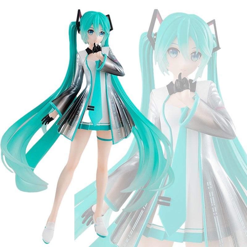 18CM Singing Hatsune Miku Sense Of Technology Animation Model Anime Figure Toy Gift Collection Base Standing Kawayi Girl Figuine