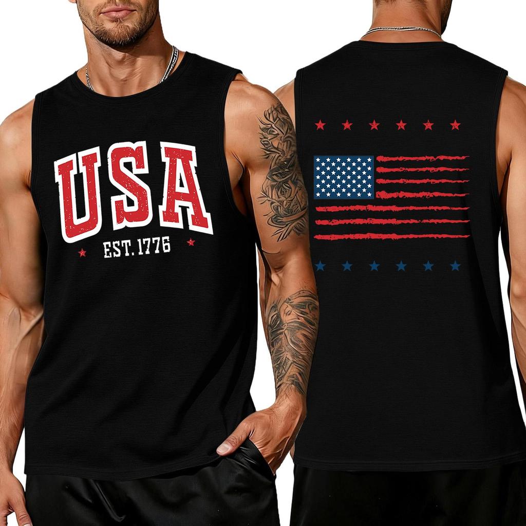 Herren Hemden 4. Juli USA Muskel Tanktops Patriotische Tanktops