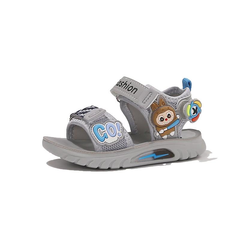 

Summer Toddler Open Toe Sandals Soft Sole Non Slip Boys Casual Shoes Fashion Solid size 22 серый