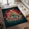 Christmas Print Doormat Merry Xmas Holiday Rug for Home Decor Festive New Year Gift Mat Non-Slip Design