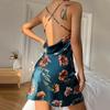 Elegant Spring/Summer Ice Silk Backless Camisole & Shorts Set for Women