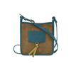 Longchamp Le Foulonné 20 Reißverschluss Verstellbarer Schultergurt Samt und Kalbsleder Kleine Schultertasche Crossbody-Tasche Damen Taschen Blau Khaki 10138HAT292