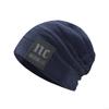 Casual Unisex Knitted Cap With Satin Weave And Patch Elements For Seasons Cold
