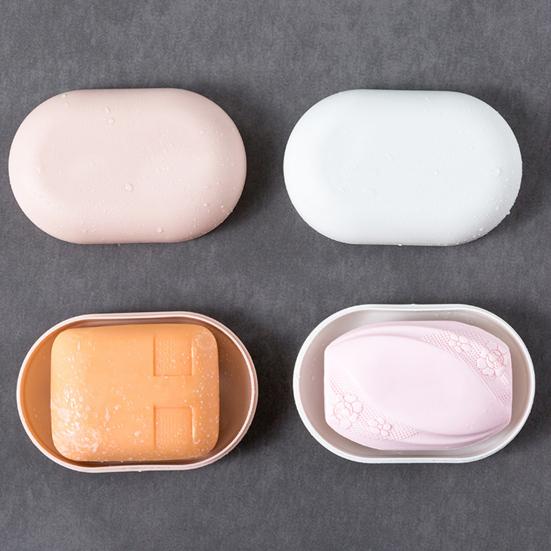 Soap Box Moisture Resistant Leak-proof Plastic Lid Design Soap Holder for Bathroom