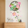 Chinese Lotus Background Wall Stickers Room Wall Decoration Bedroom Warm Stickers Self-adhesive Wallpaper