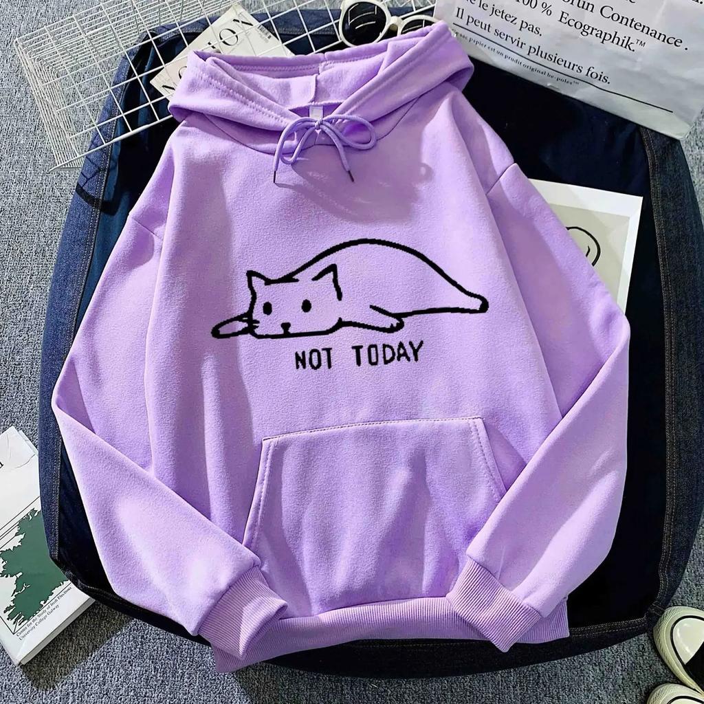Autumn Winter Cat Print Hoodie Sweatshirt Unisex Couples Fashion Versatile Clothing Full Sleeve Other Styles from Mainland