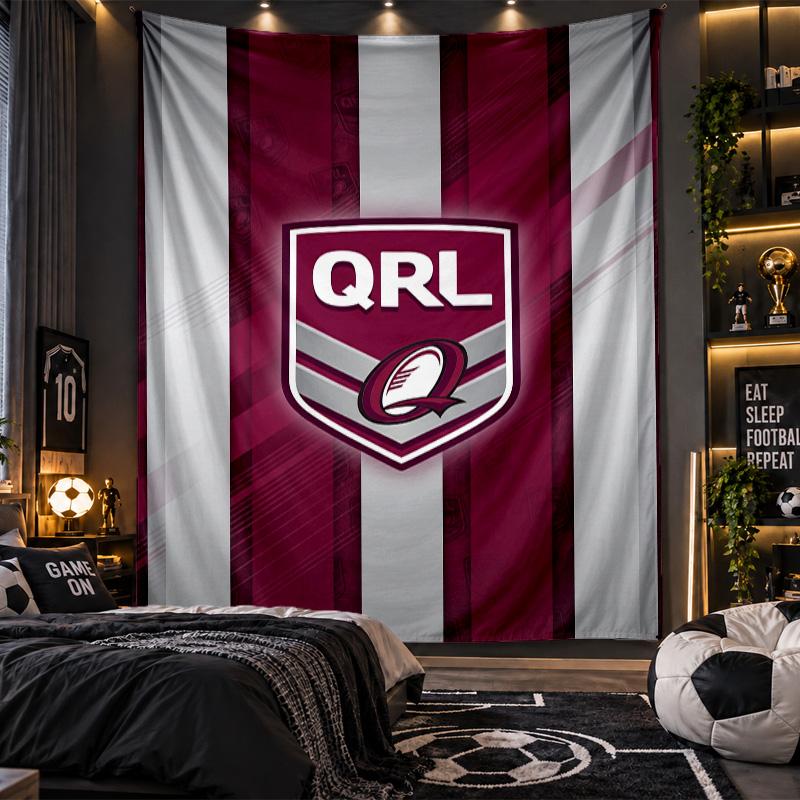 Duvara Asılan Goblen Queensland Maroons Baskılı Kumaş Salon Yatak Odası Ev Dekorasyonu İçin