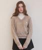 ADAUL Hairy Layered Soft V Neck Knit - Moca