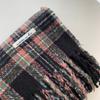 Korean Style Scarf Winter Warm Atmosphere  New Year and Christmas Warm Shawl  Student Retro Plaid Scarf