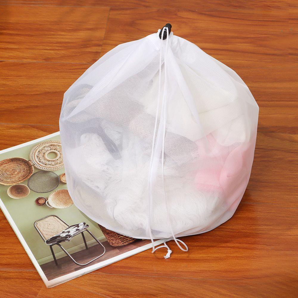Durable Fine Mesh Nylon Laundry Wash Bag Drawstring Storage Pouch Bag Laundry Care