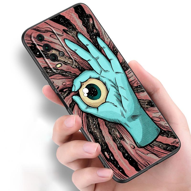 

Силиконовый чехол для телефона в стиле инди-хиппи для Xiaomi Redmi Note 11 10 9 8 Pro 11T 10T 10S 9S 8T 9 9A 9C 9T, черный мягкий чехол Redmi 9