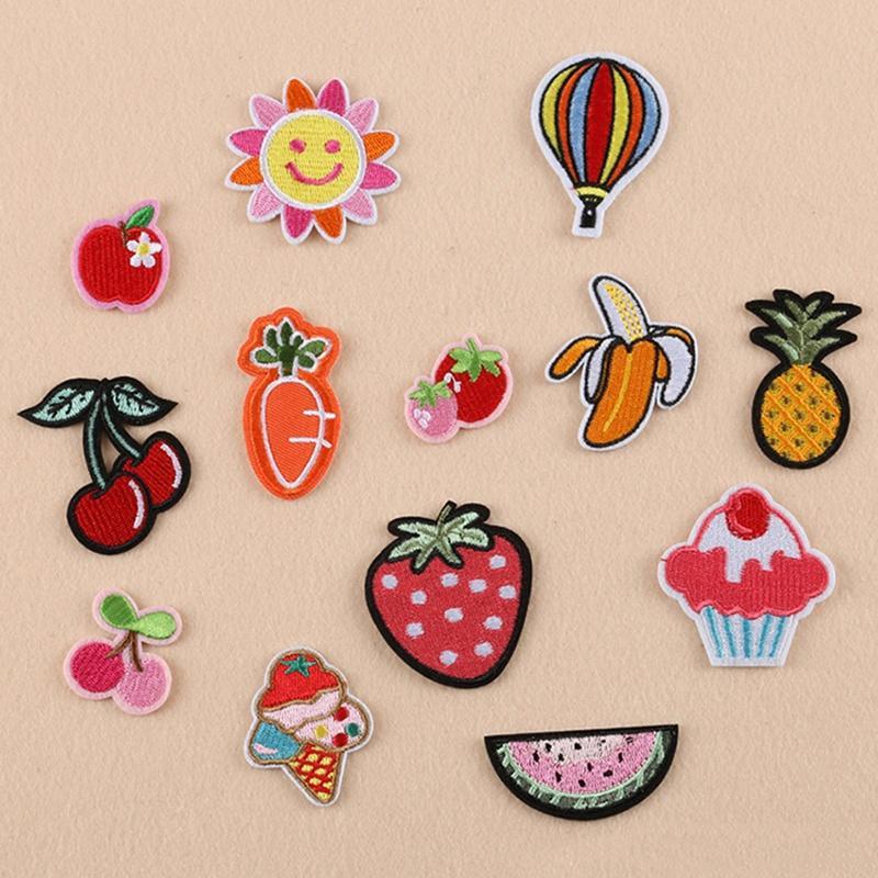 Fine embroidery cloth paste fruit flowers small patch