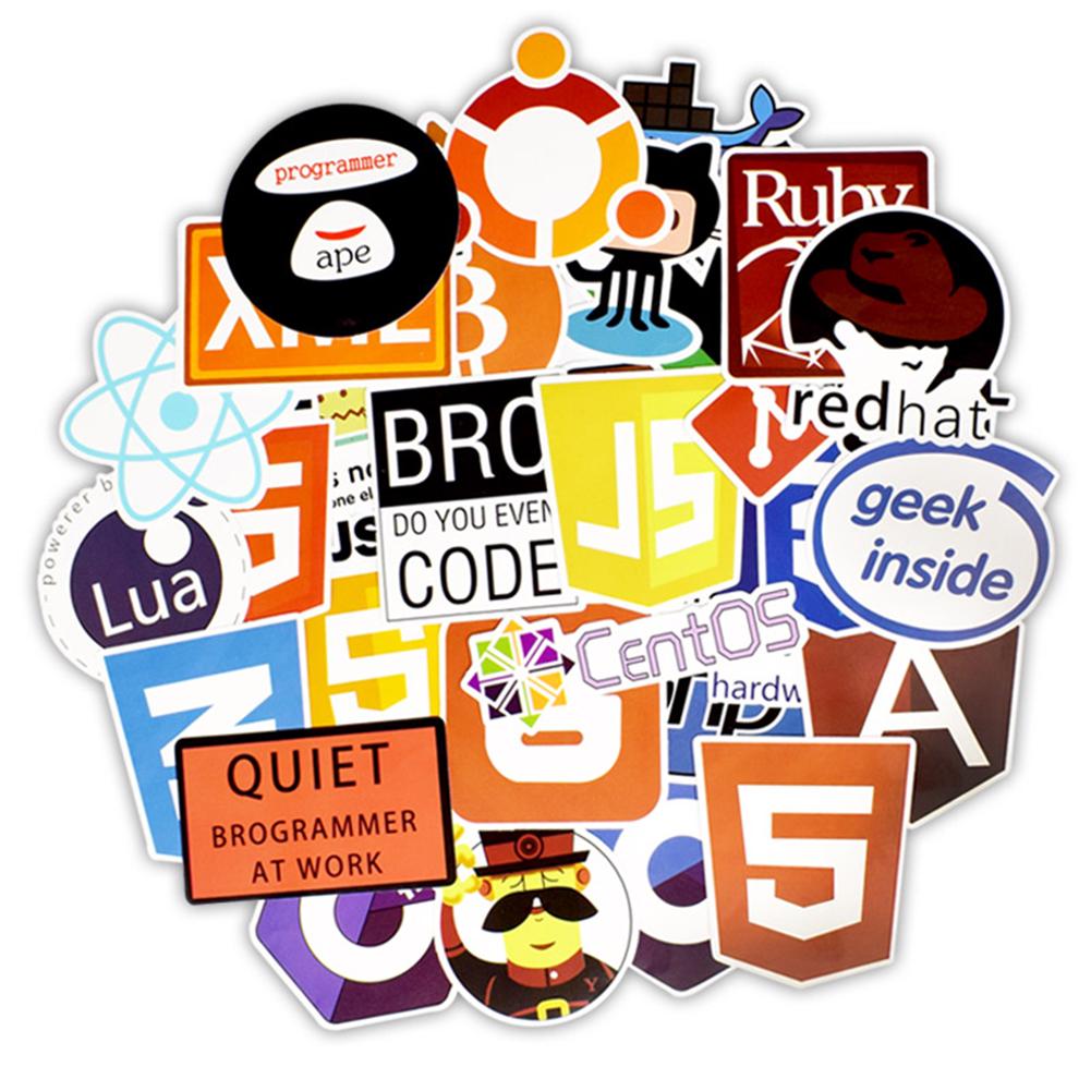 Buy 50pcs Programming Language Stickers Cool Laptop Stickers for