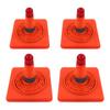 4Pcs Collapsible Traffic Cone Orange Reflective Pop Up Foldable Construction Parking Safety Cone with LED Light 18inch