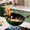 Padella Wok Pietra di Grano Riso Padella a Fondo Piatto Antiaderente Padella Wok Domestica Cucinaware Senza Fumo per Piano a Induzione