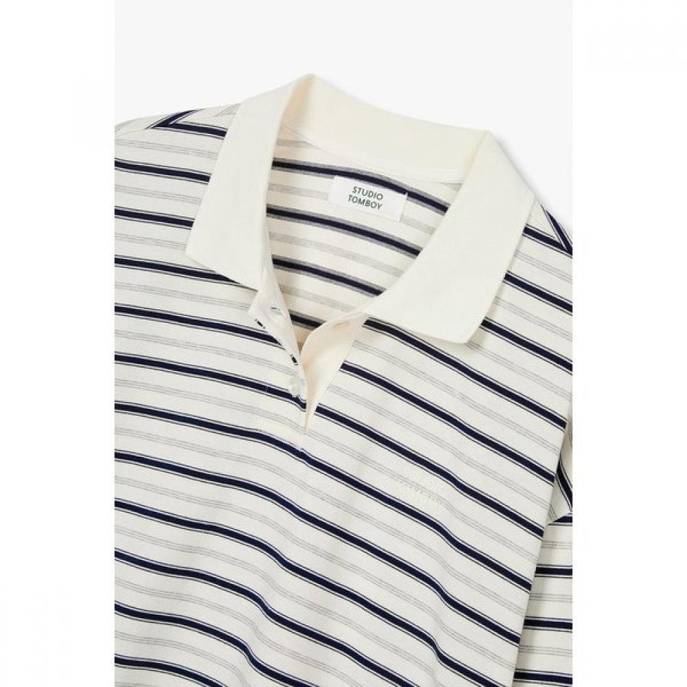 STUDIO TOMBOY Men Casual STripe Collar T shirT 9176322981ar
