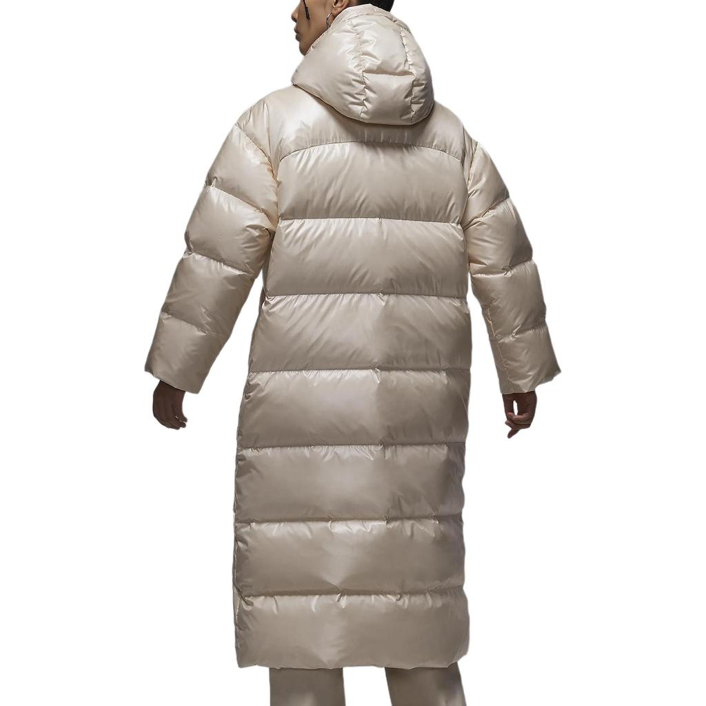 Jordan Minimalist Solid Color Waterproof Fashion Hooded Long Sleeve Down Jacket Women Outerwear Light-Brown FV7144-203