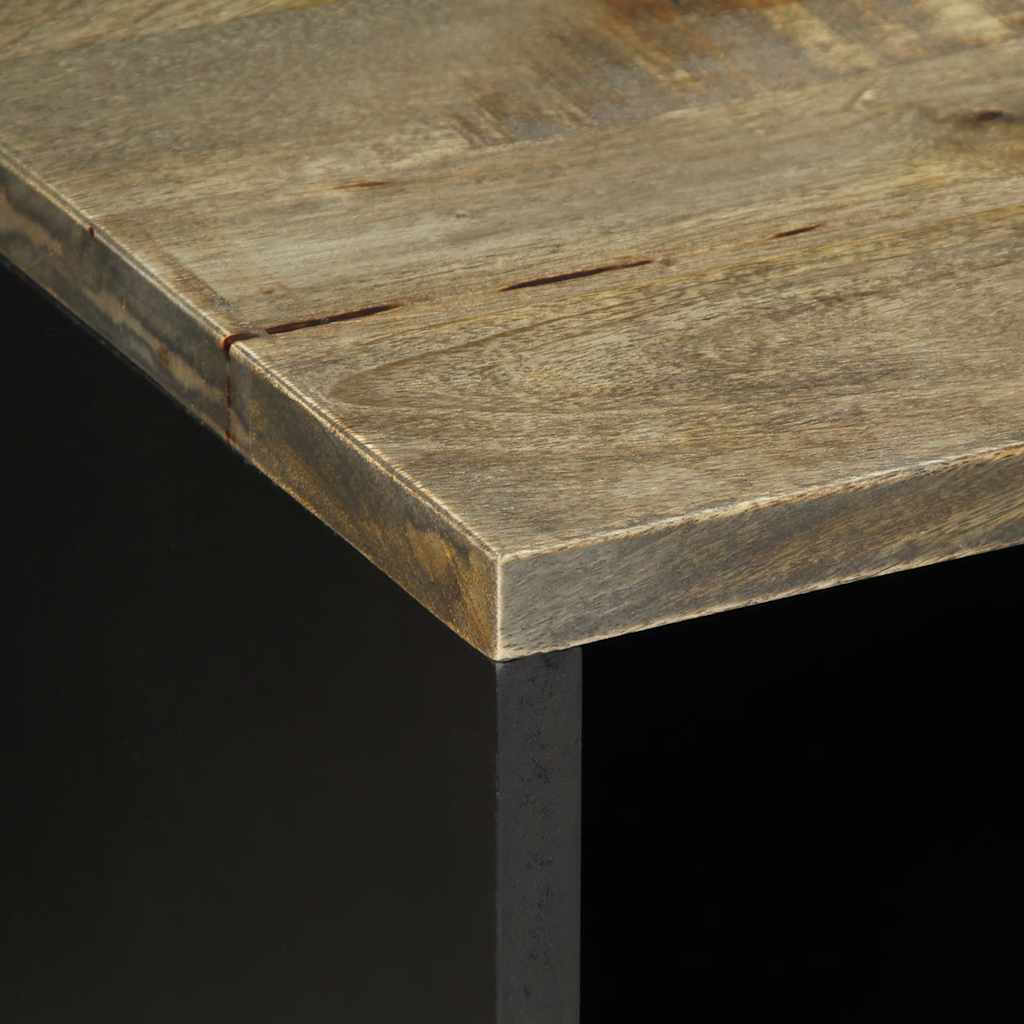 Szafka Rtv Jasnoszara 80X31,5X46 Cm Drewno Lite Mango