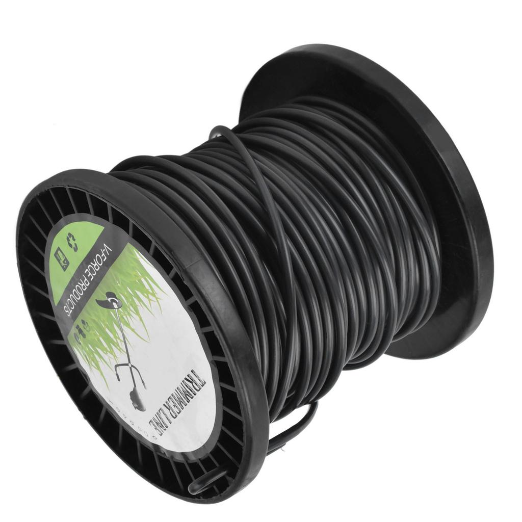 Round String Trimmer Line for 3.3mm Black High Cutting Efficiency Trimmer Line for Most Lawn Mowers Farm