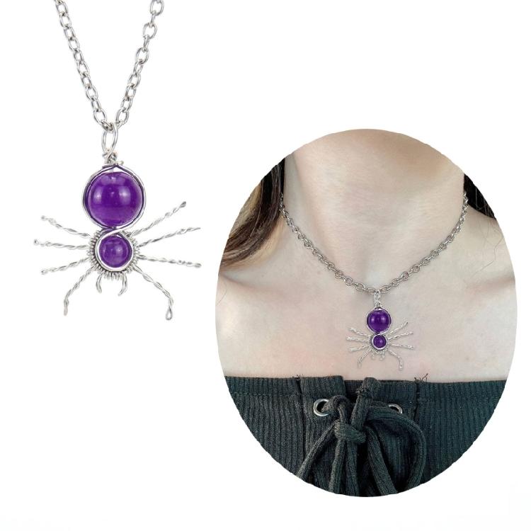 Crystal Wire Material Necklace Multicolored Pendant Choker Clothing Decorations