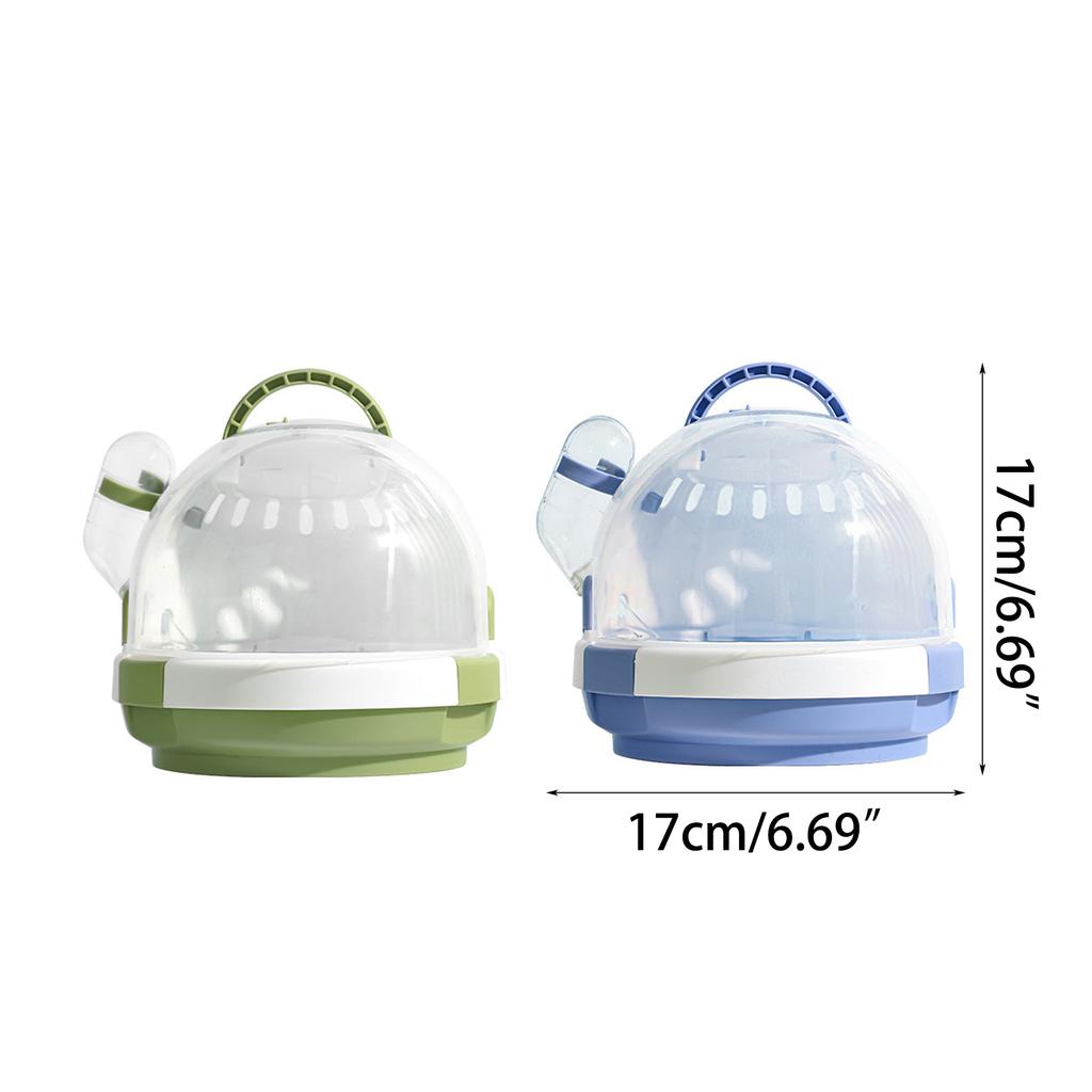 Hamster Carrier Squirrels Outdoor Travel Cage Handheld Transparent Carrier Carry Case Travel Carrier with Water Bottle