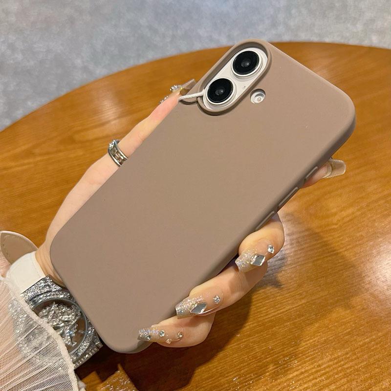 Sensing Cloud Silicone Liquido Adatto per Custodia per Telefono Cellulare Apple 16promax IPhone 15 Ultrasottile Non Ingiallito Tinta Unita Previene le Cadute