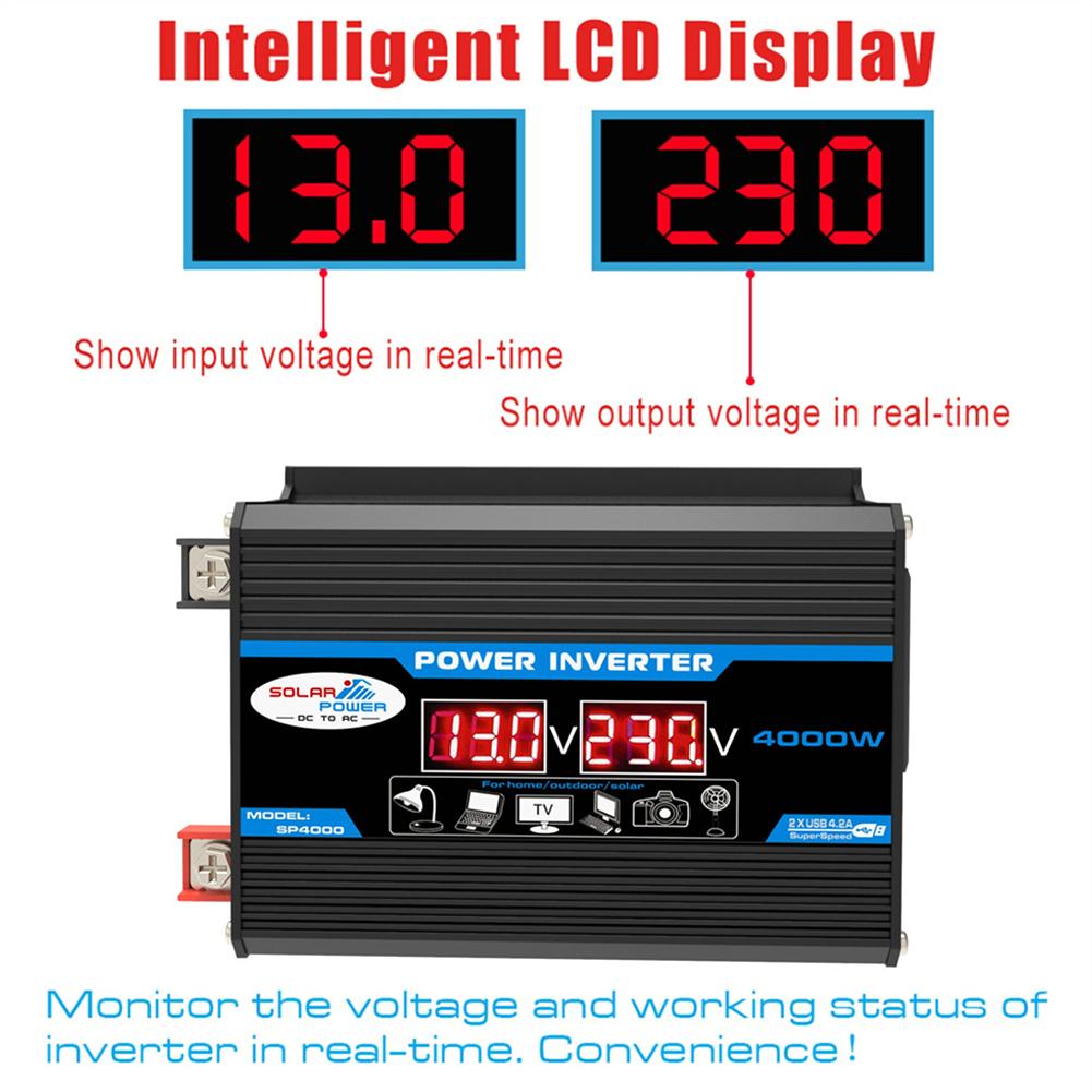 Car Power Inverter LED Display 300W 12V To 220V/110V Converter Charger Adapter Dual USB Voltage Transformer