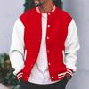 Herren S Lässige Einfarbige Baseballjacke Lockerer Schnitt Herbst