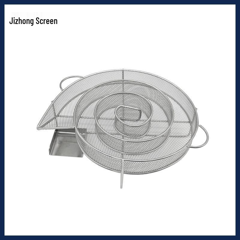 304 Stainless Steel Round Mesh Smoker Basket for BBQ