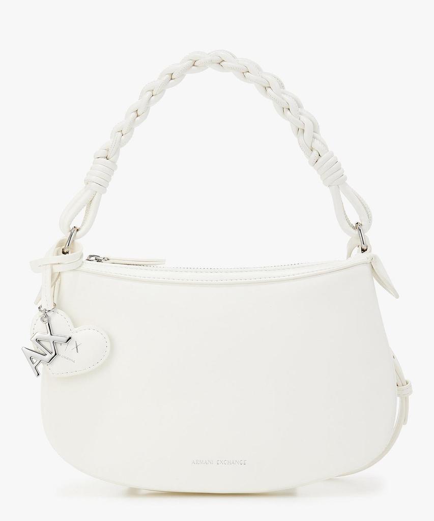 Armani Exchange Women'S Small Braided Handle Shoulder Bag _Off White_A426170511