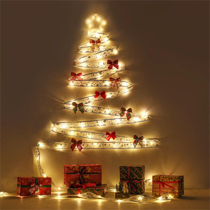 4m 40 Led Ribbon Fairy String Lights Safe Low Voltage Romantic Lamp For Christmas Tree Party
