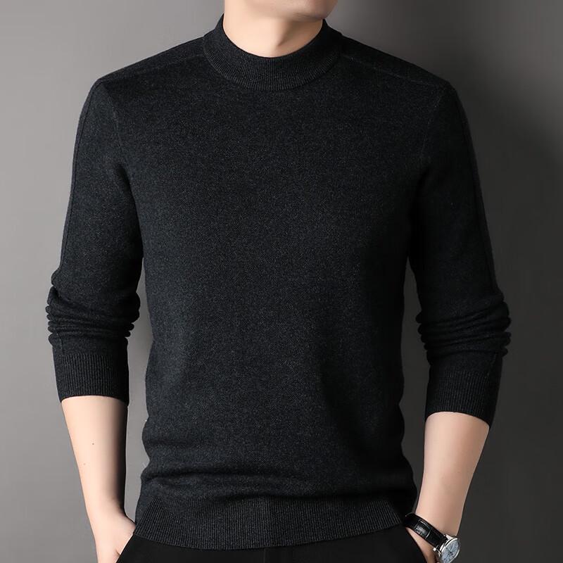 Hengyuanxiang Men s Half-High Collar Thick Wool Sweater 2XL (160-180 catties)
