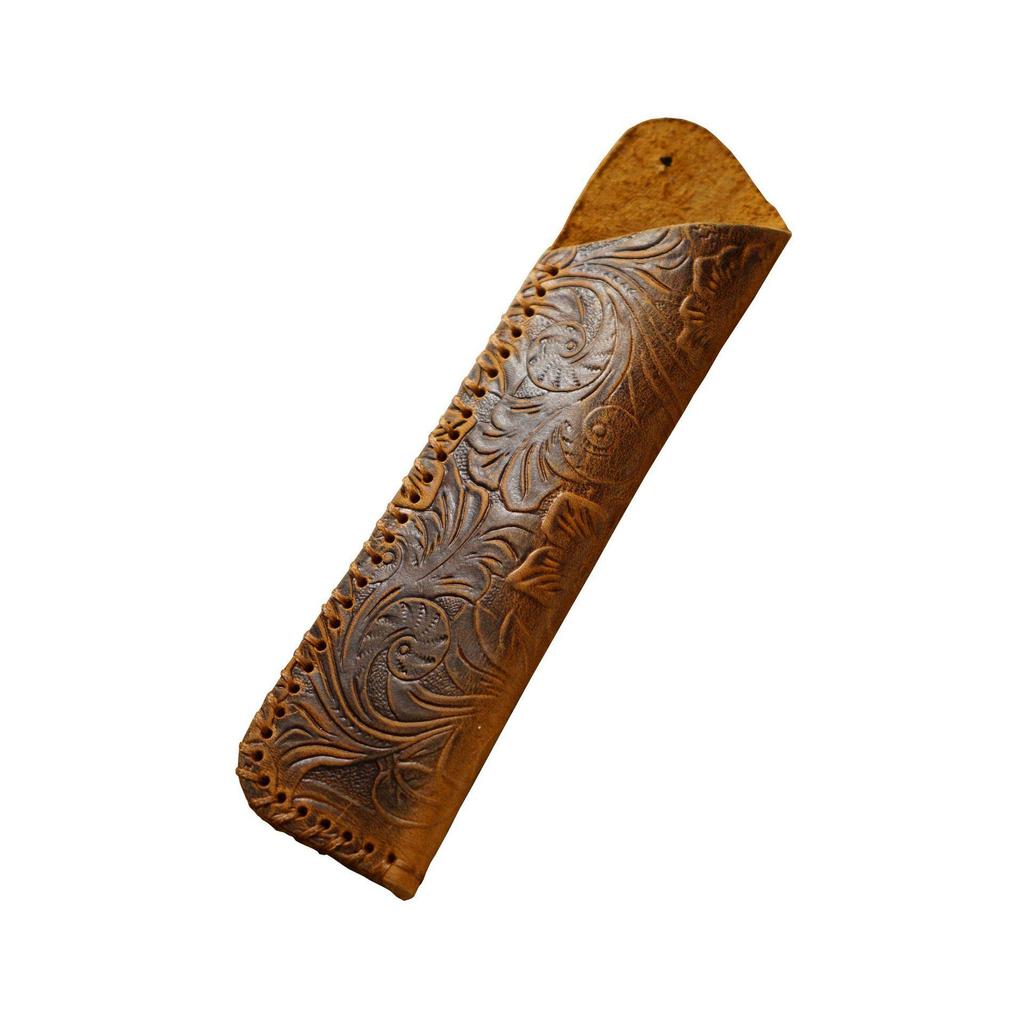 Genuine Leather Retro Pen Case - Handmade First Layer Cowhide Pencil Bag, Creative Gift Protective Cover
