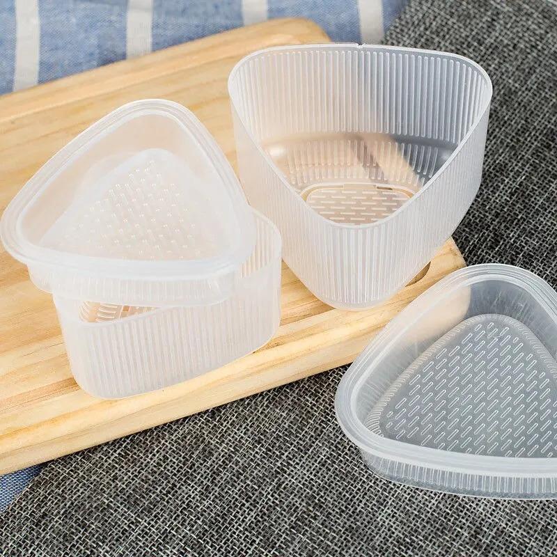 4PCS DIY Sushi Mold Onigiri Rice Ball Food Press Transparent Triangular Sushi Maker Mold Sushi Kit Kitchen Bento Accessorie