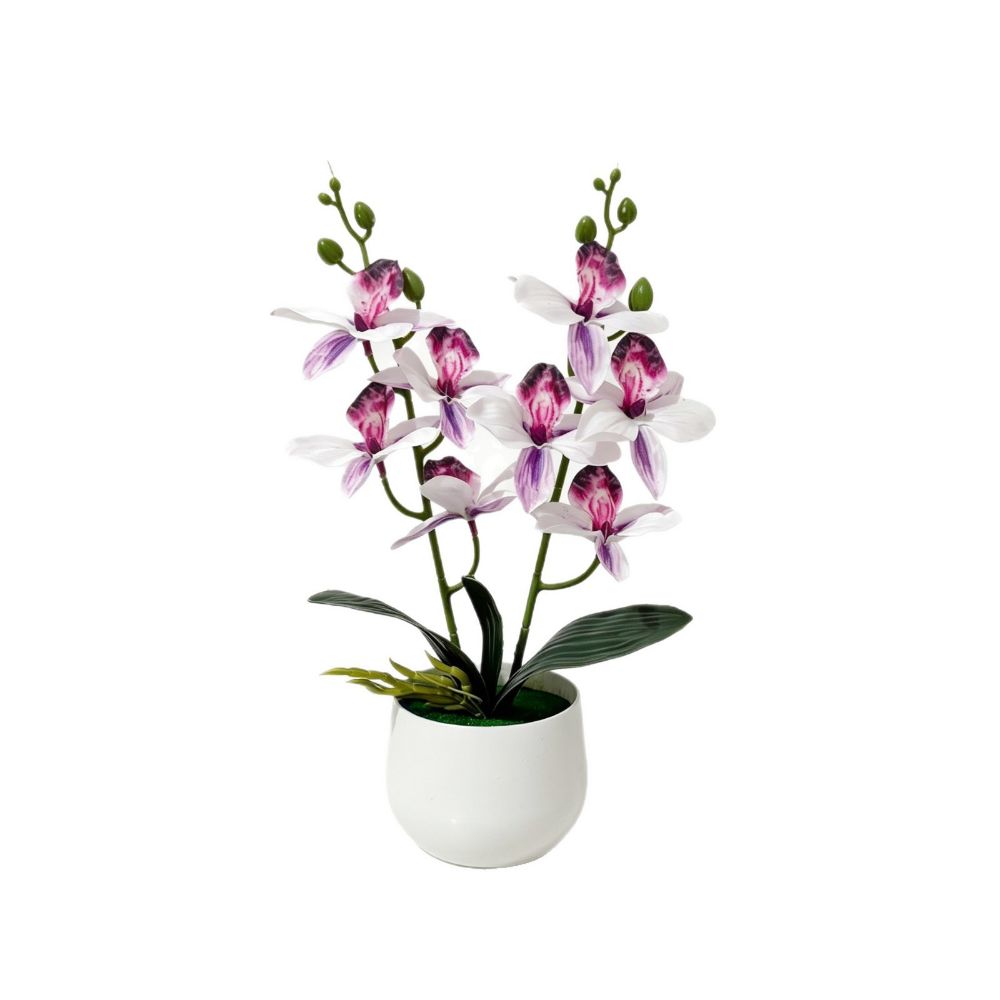 Silk Petals Artificial Orchid Flower Multicolor Simulated Orchid Plant  Office Hotel