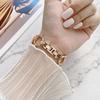 Bracelet métallique de luxe pour Apple Watch, bracelet chaîne tendance pour iWatch 987654321SE Ultra2 40 41 42 44 45 49mm, poignet femmes hommes