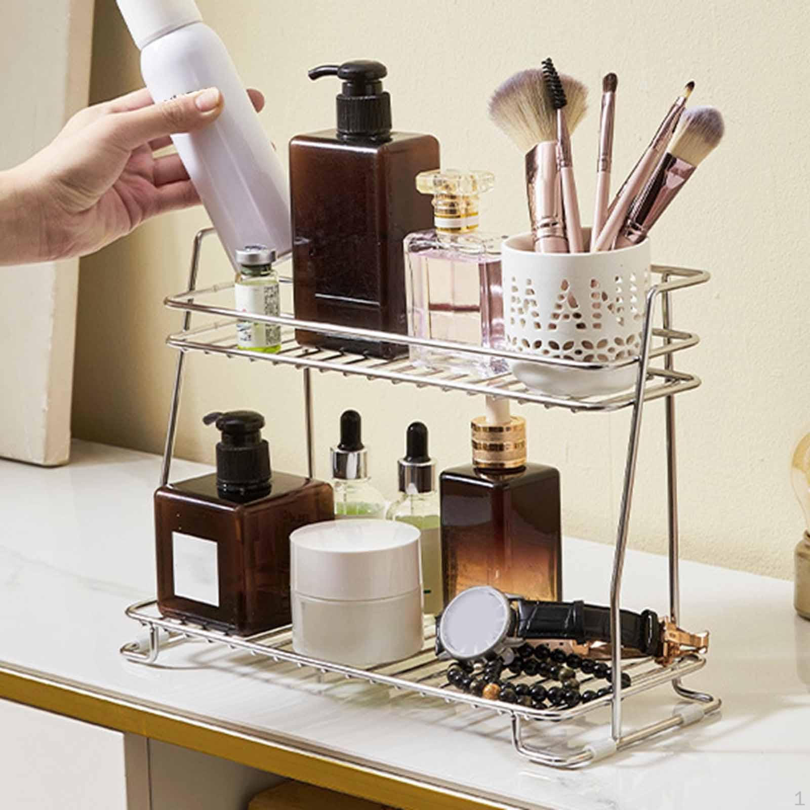 

Органайзер для кухонного шкафа Сушилка для посуды 2-ярусное хранение Полка из нержавеющей стали для дома