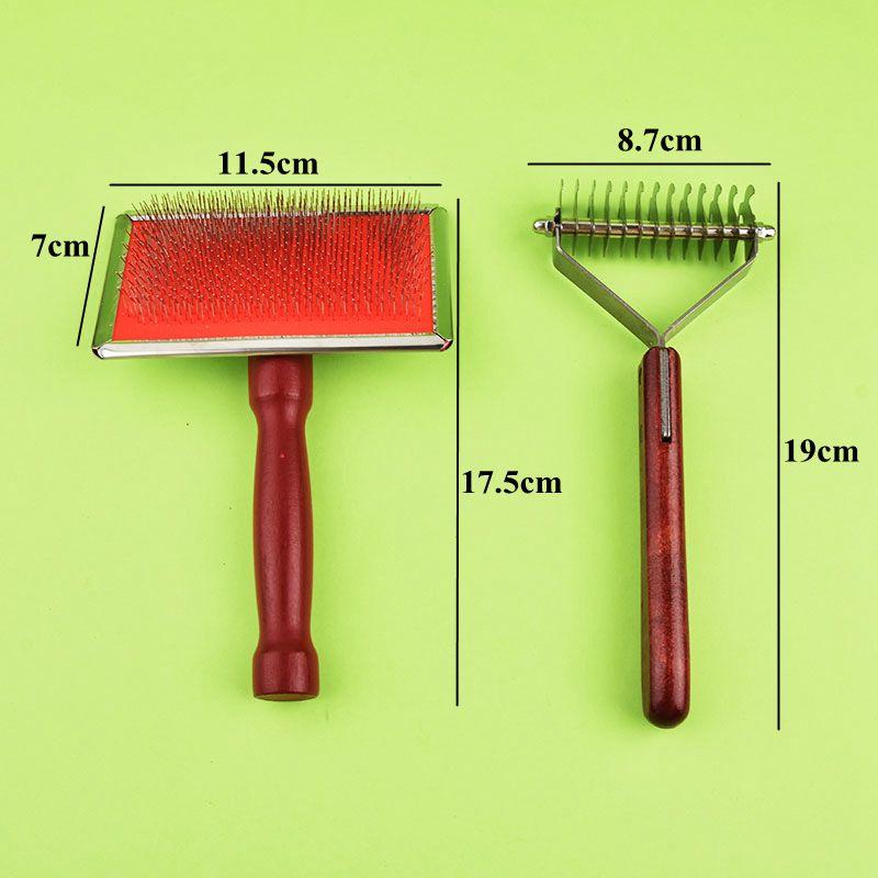 Pet Dog Comb Removers HairKnot Cutter Hair Grooming Groomer Brush For Dogs Cats With Wooden Handle Trimmer Knife Pet Accessoires