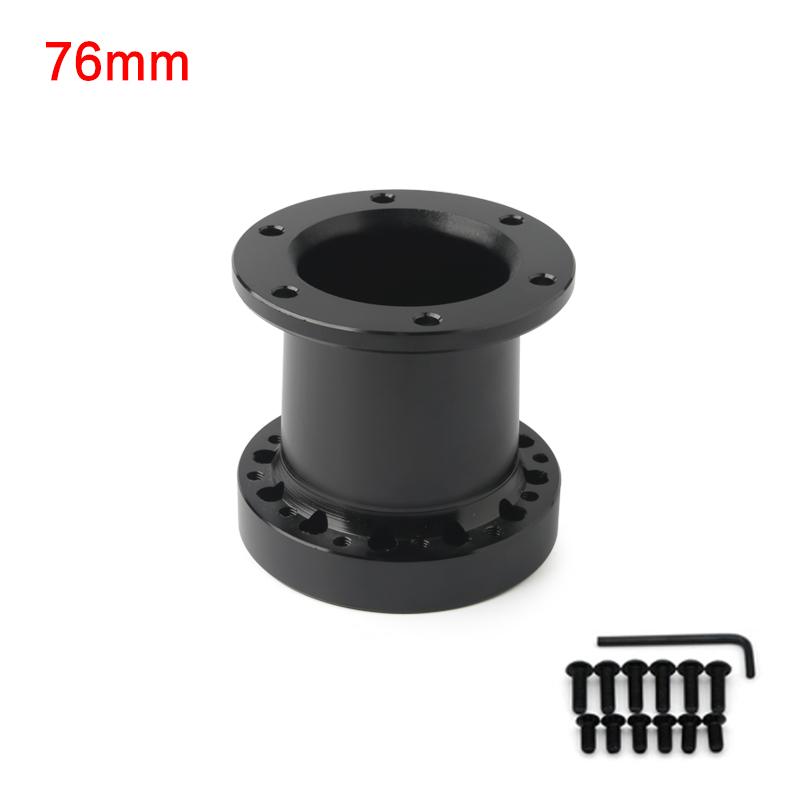 Universal Steering Wheel Hub Spacer 12/51/76/101 MM Steering Wheel Hub Boss Kit Adapter Spacer Black