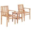 VidaXL 3-piece Garden Bistro Set Solid Teak, Outdoor Set, Outdoor Furniture, Tables and Chairs, Furniture 44736
