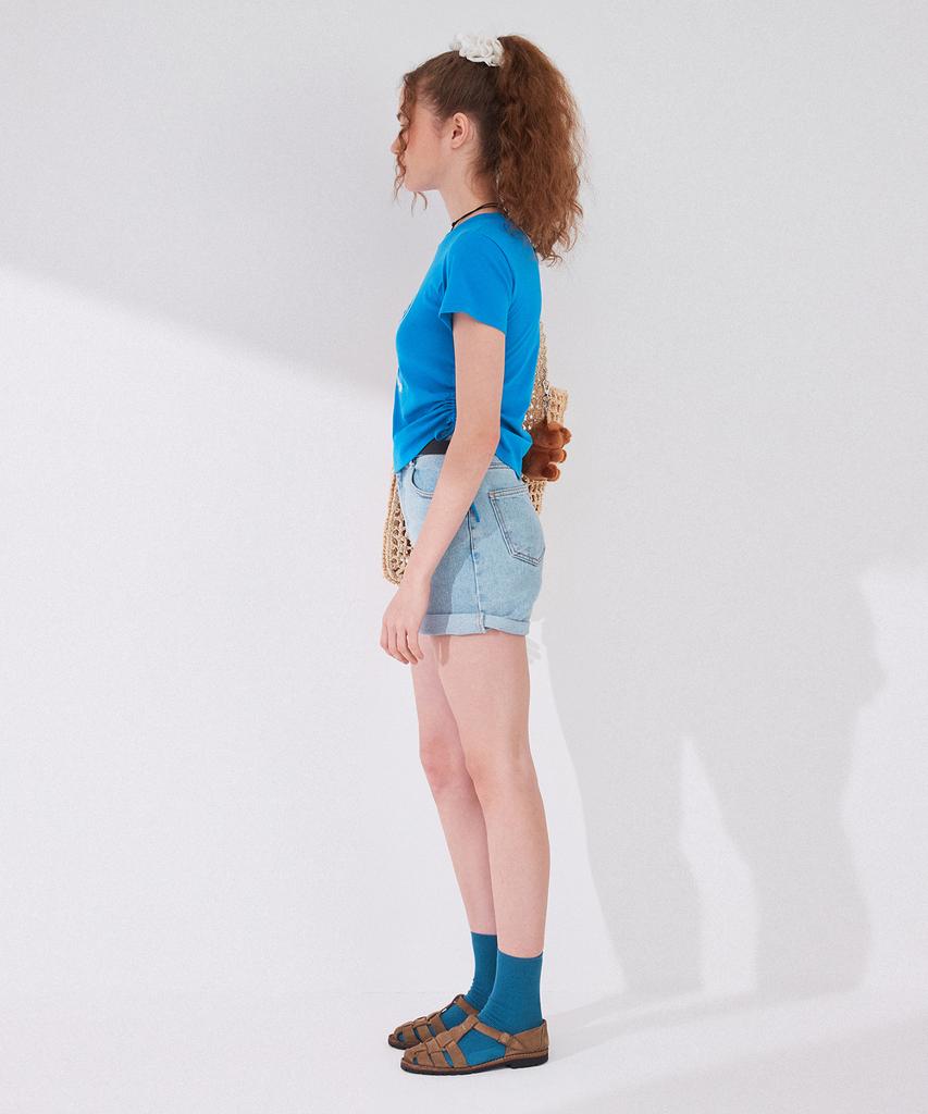BETWEEN A AND B Oyster String T-Shirt [Blue]