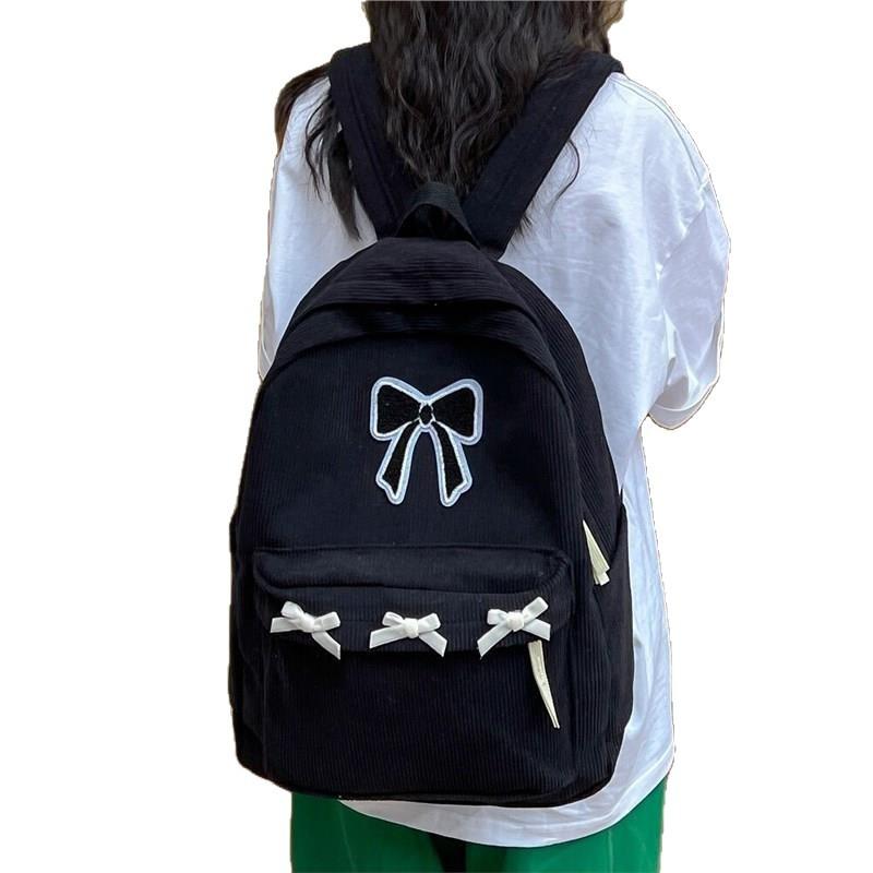 Schoolbag Japanese ins schoolbag for girls High value college students Simple niche versatile backpack Female Korean high school backpack