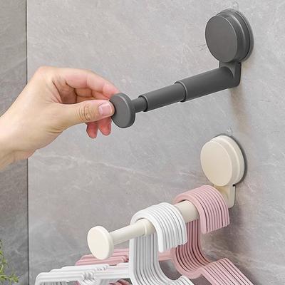 1/2 Pezzi Stendino Retrattile con Ventosa Forte Portata Facile da Installare Organizzatore Portaoggetti Regolabile Appendiabiti