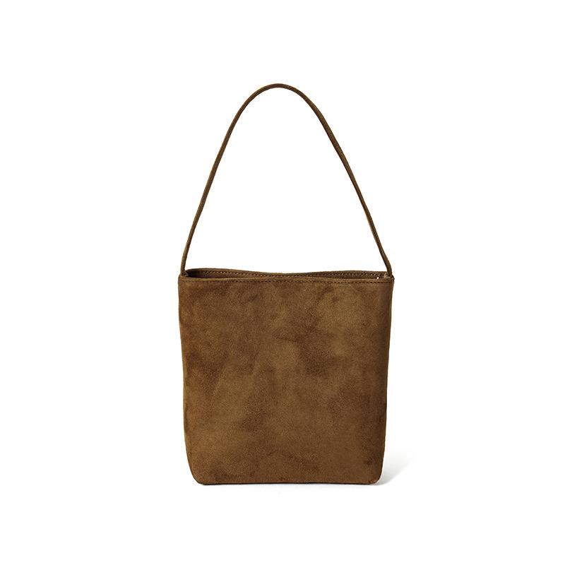 

Mendy Small Tote Bags Mini Bucket Bag Genuine Leather Suede Velvet Minimalist Handbag Women s Designer Luxury Party Bag Chic