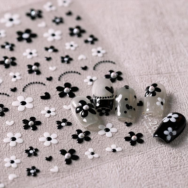 

Self-Adhesive Nail Art Stickers with Flower Design Cute Cartoon Nail Decals for Women, Easy Application, Perfect for Parties and Events