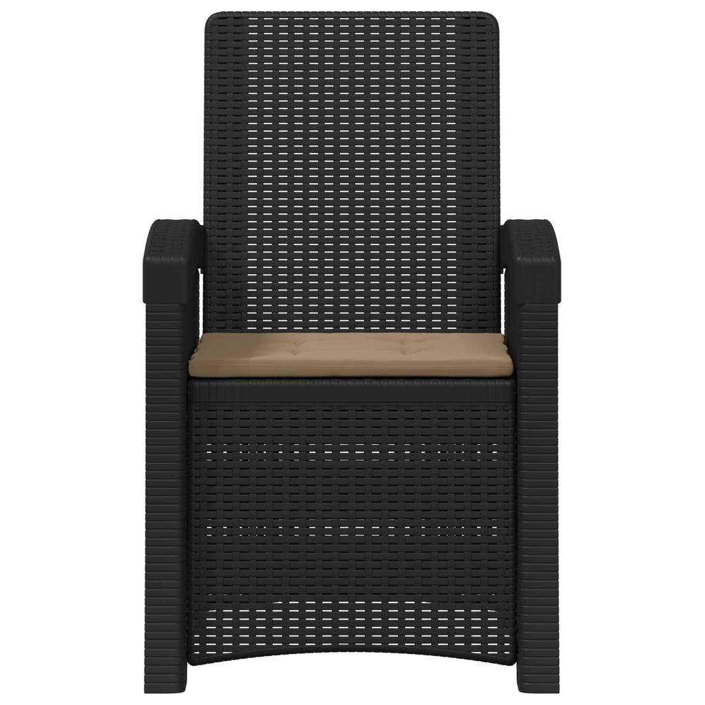 Garden Lounge Chair Rattan Look 2 Pcs Anthracite and Taupe PP