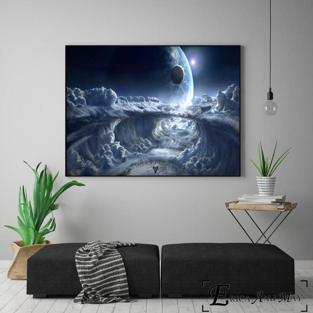 Destiny Game Vintage plakát a tisk Umělecké plátno Obrazy na zeď pro dekoraci obývacího pokoje Domácí dekorace Bez rámu