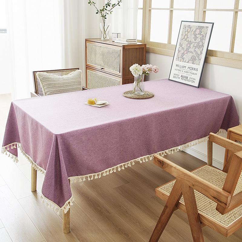 Wabi-sabi Zen Tea Ceremony Rectangular Tassel Tablecloth