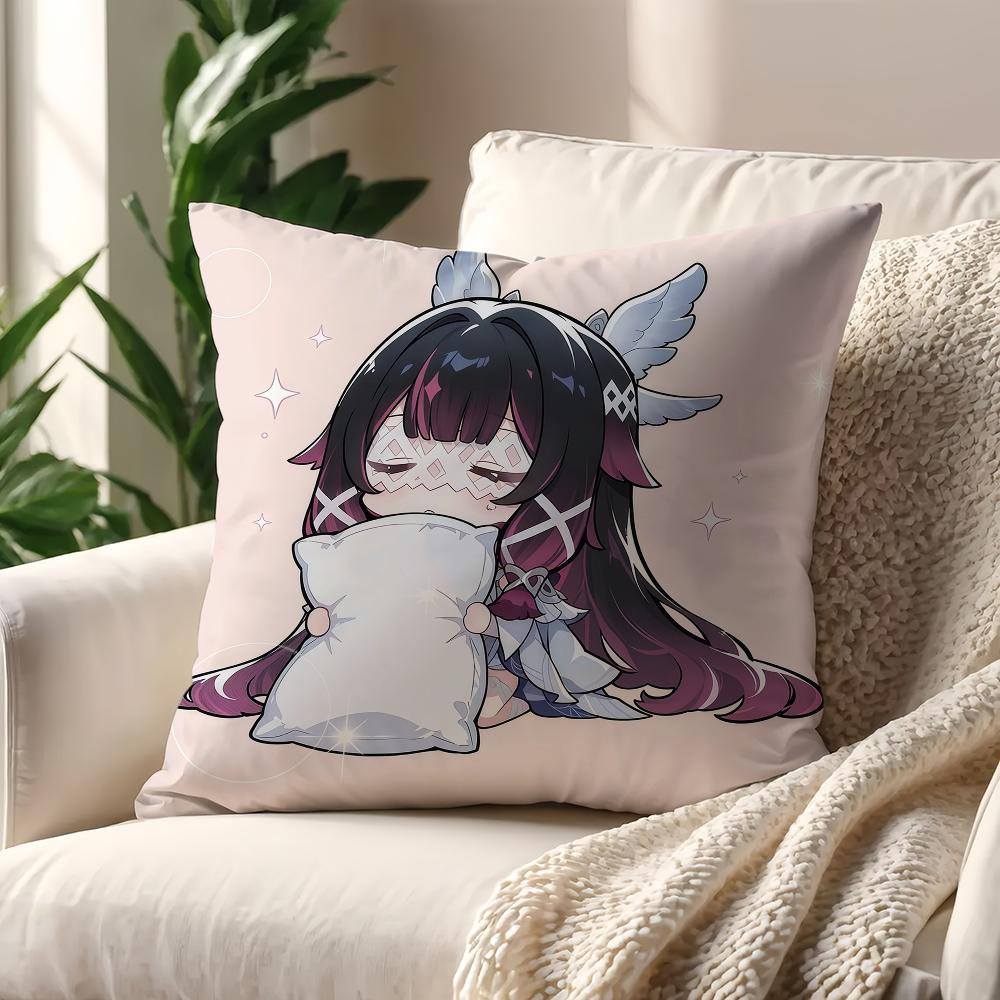 GGenshin Columbina Impact cushion cover For Pillow Printing Sofa Decoration Home Car Room Coffee Shop Office Nordic Simplicity